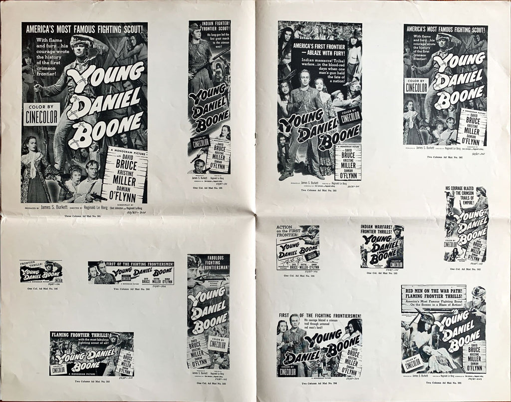 #622 YOUNG DANIEL BOONE Pressbook