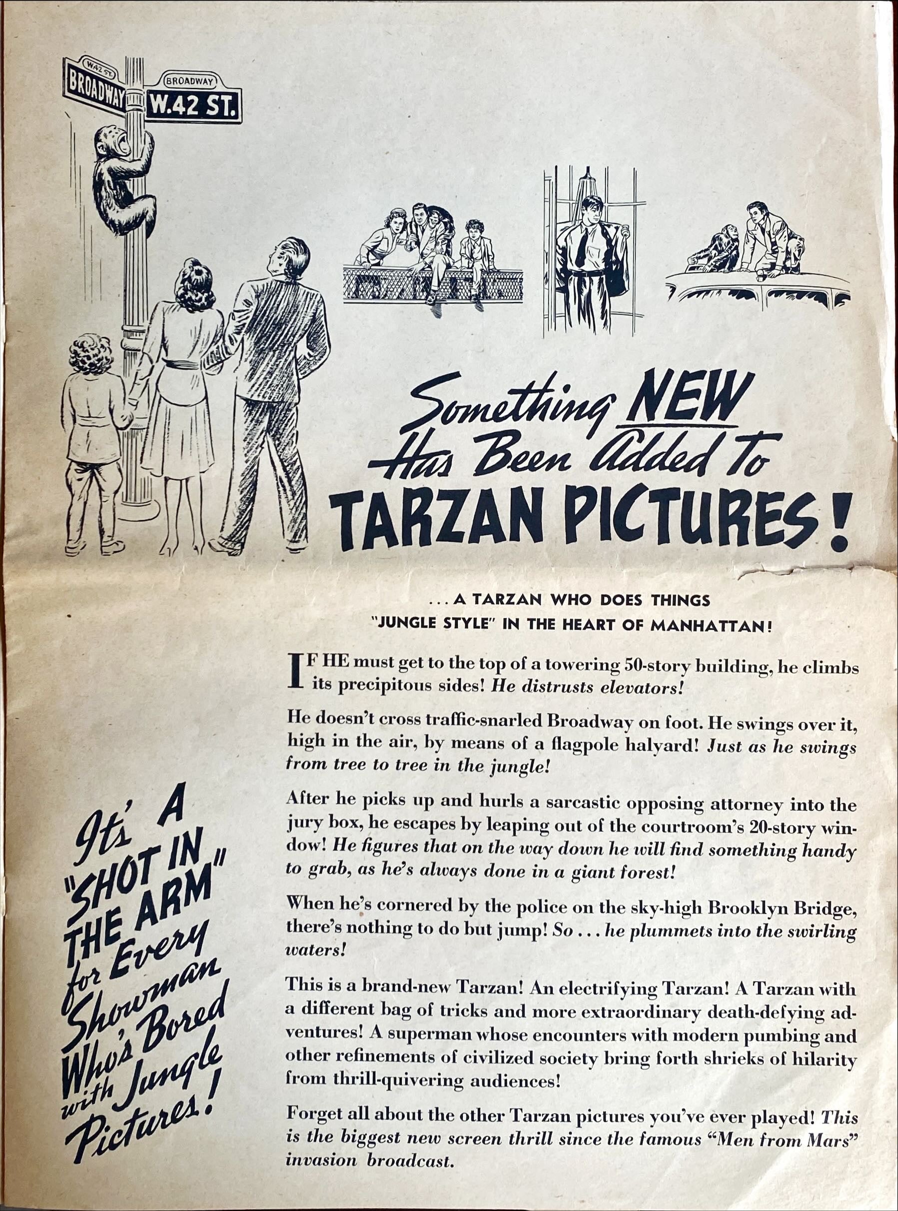 (259)TARZAN'S NEW YORK ADVENTURE pressbook 1942 - PosterCollectors.xyz