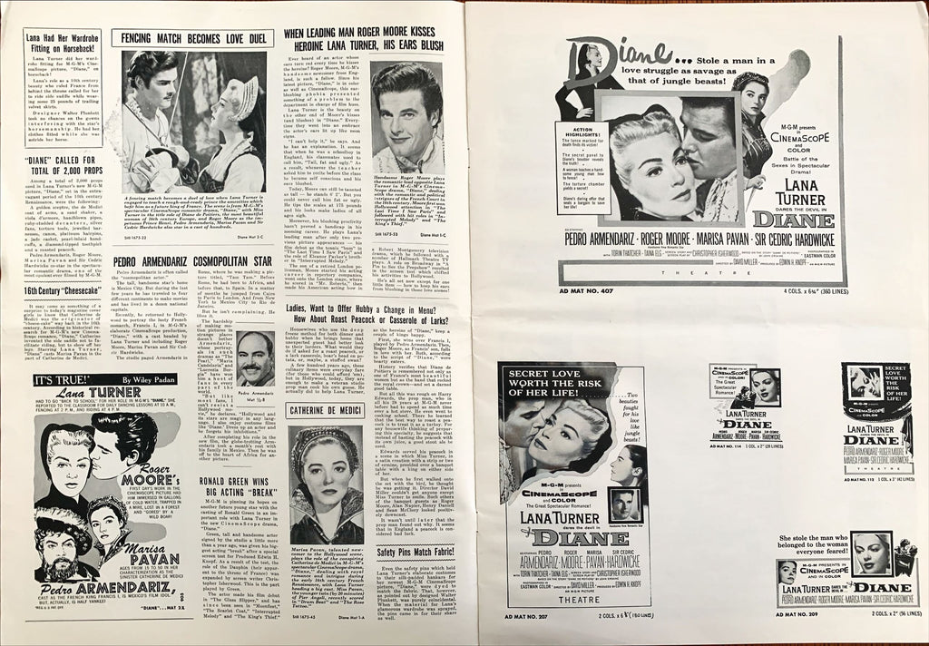 Diane, 1956 -pressbook- Lana Turner