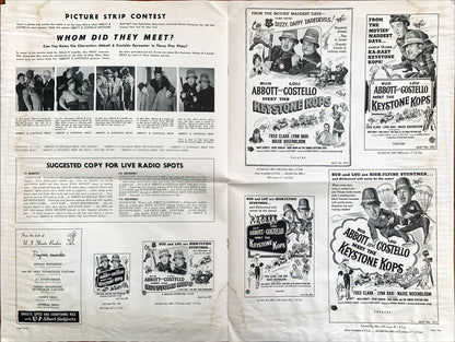 Abbott and Costello Meet the Keystone Kops, pressbook 1955