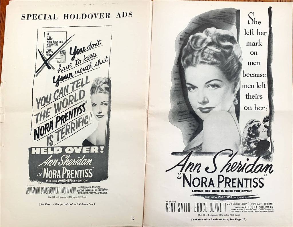 Nora Prentiss (1947) Pressbook - Ann Sheridan