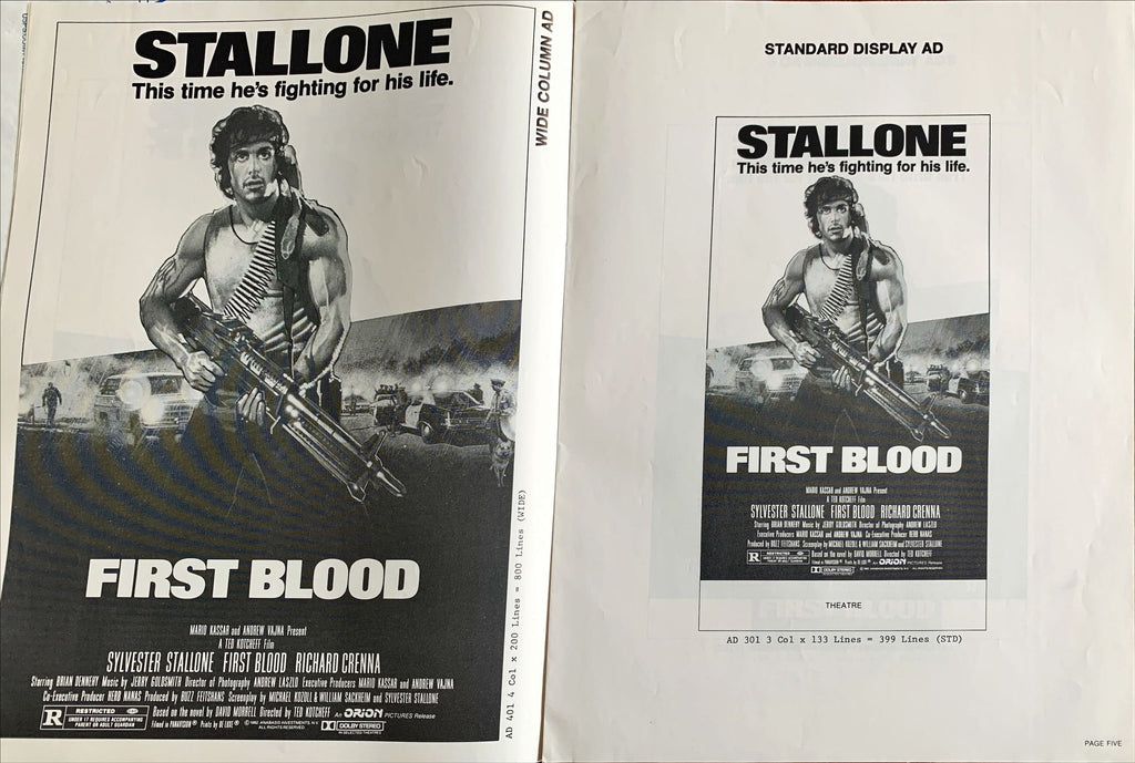 First Blood,  Pressbook 1982 Sylvester Stallone