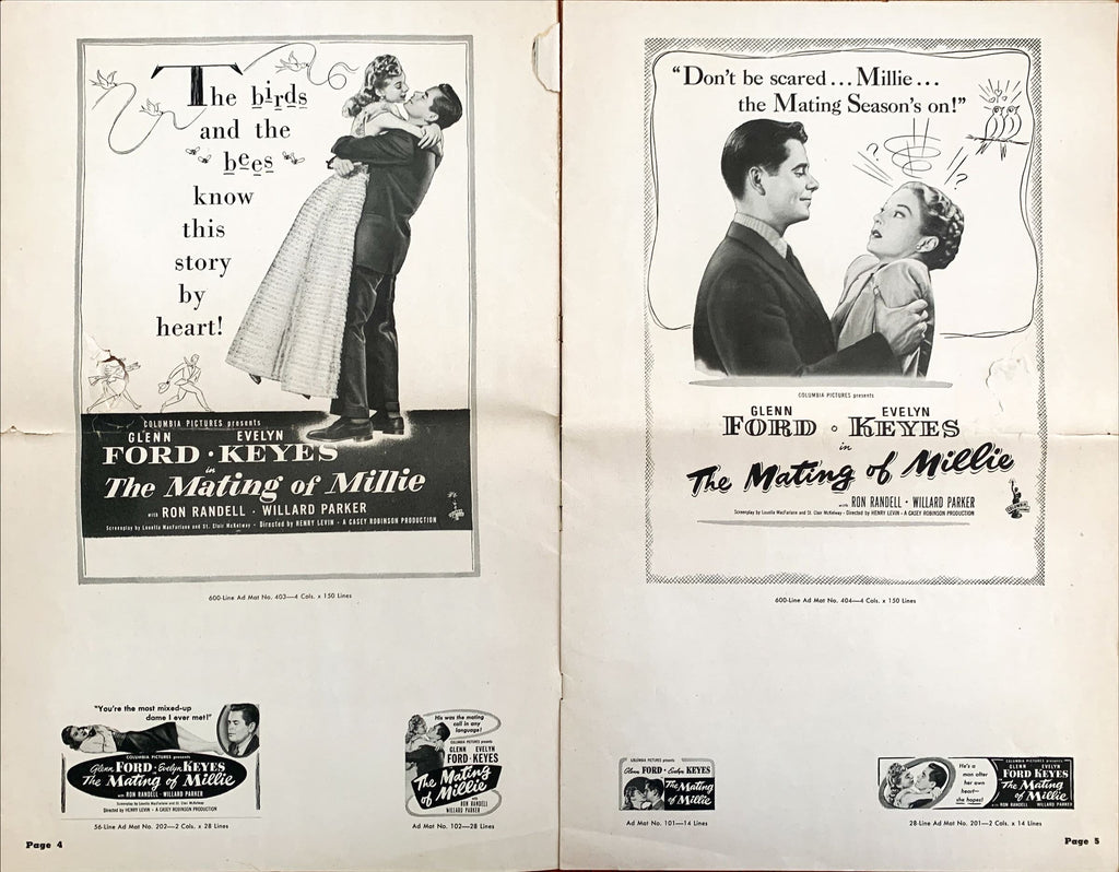 The Mating of Millie, pressbook '47 Glenn Ford