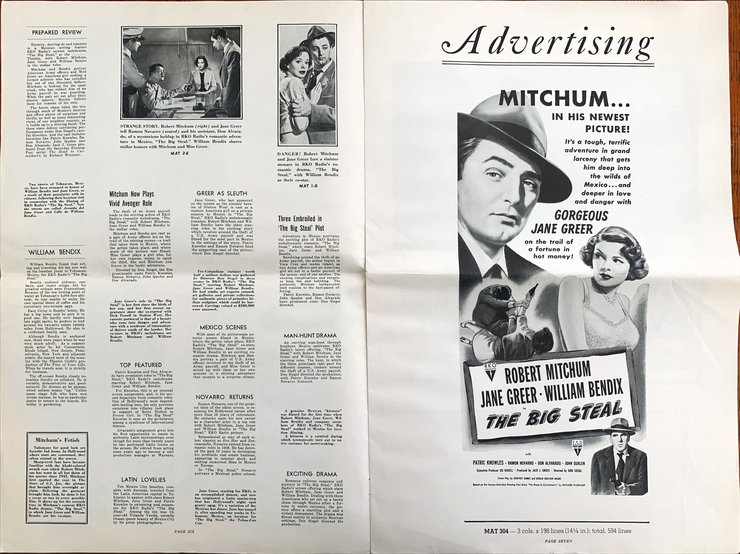 Big Steal (1949) Pressbook