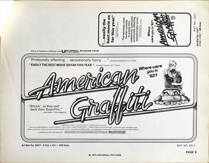 American Graffitti (1973) Pressbook
