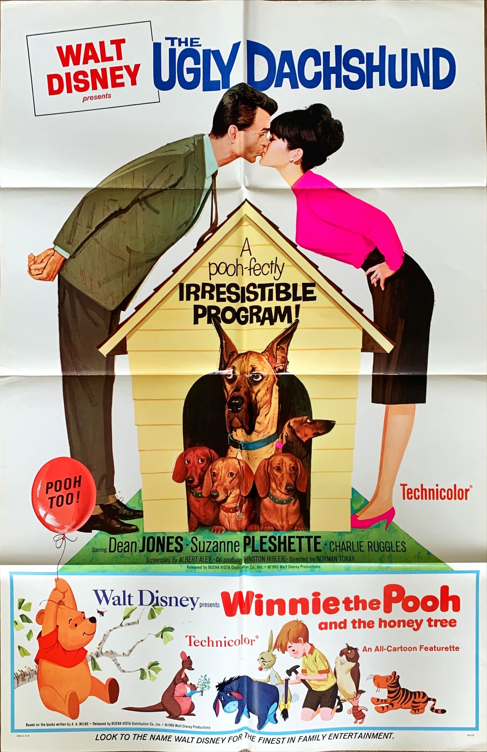 #664 UGLY DACHSHUND 1sh 1966 Walt Disney