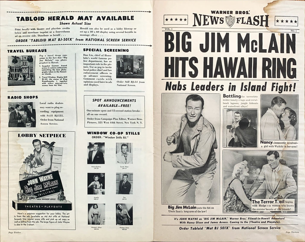 Big Jim Mclain (1952) Pressbook - John Wayne
