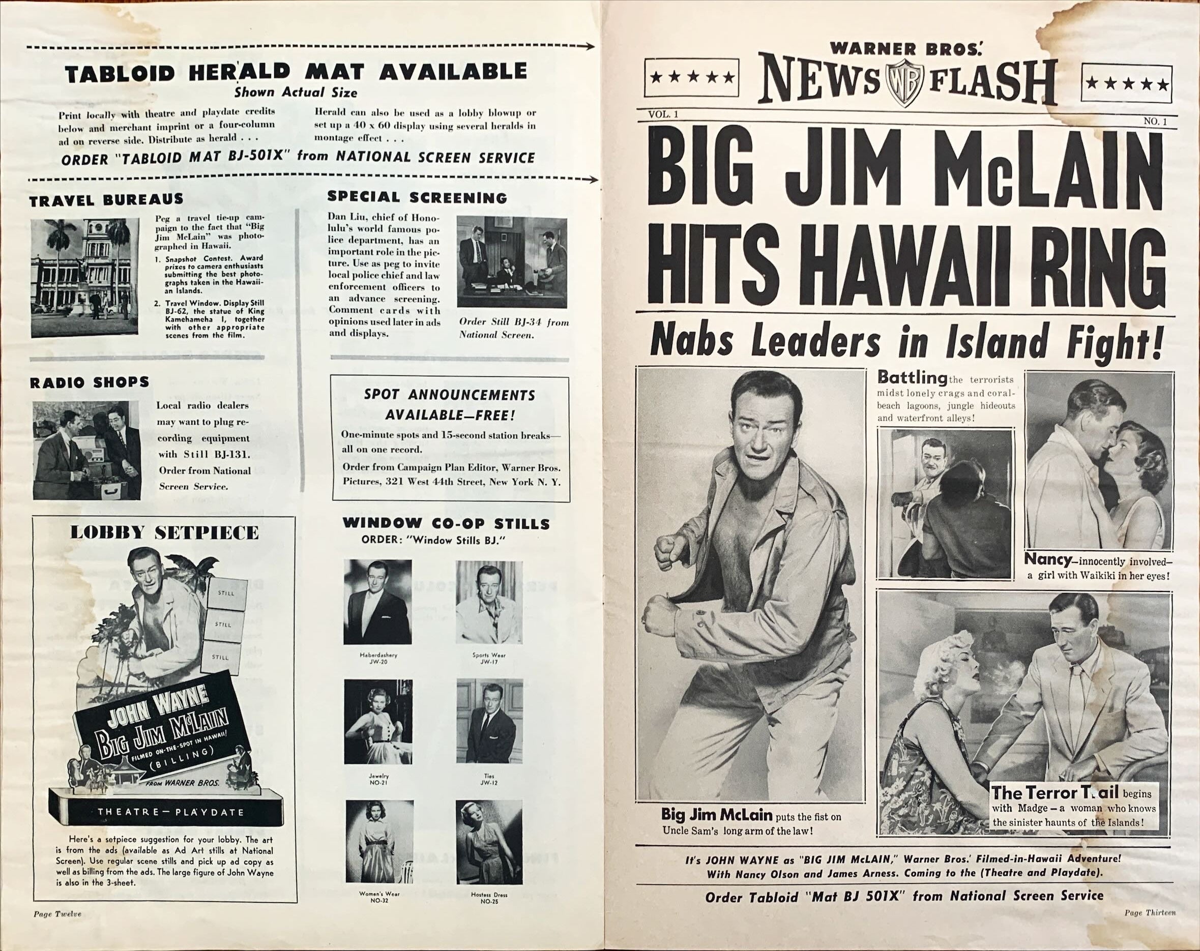 Big Jim Mclain (1952) Pressbook - John Wayne