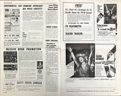 #598 I WANT TO LIVE pressbook '58 Susan Hayward