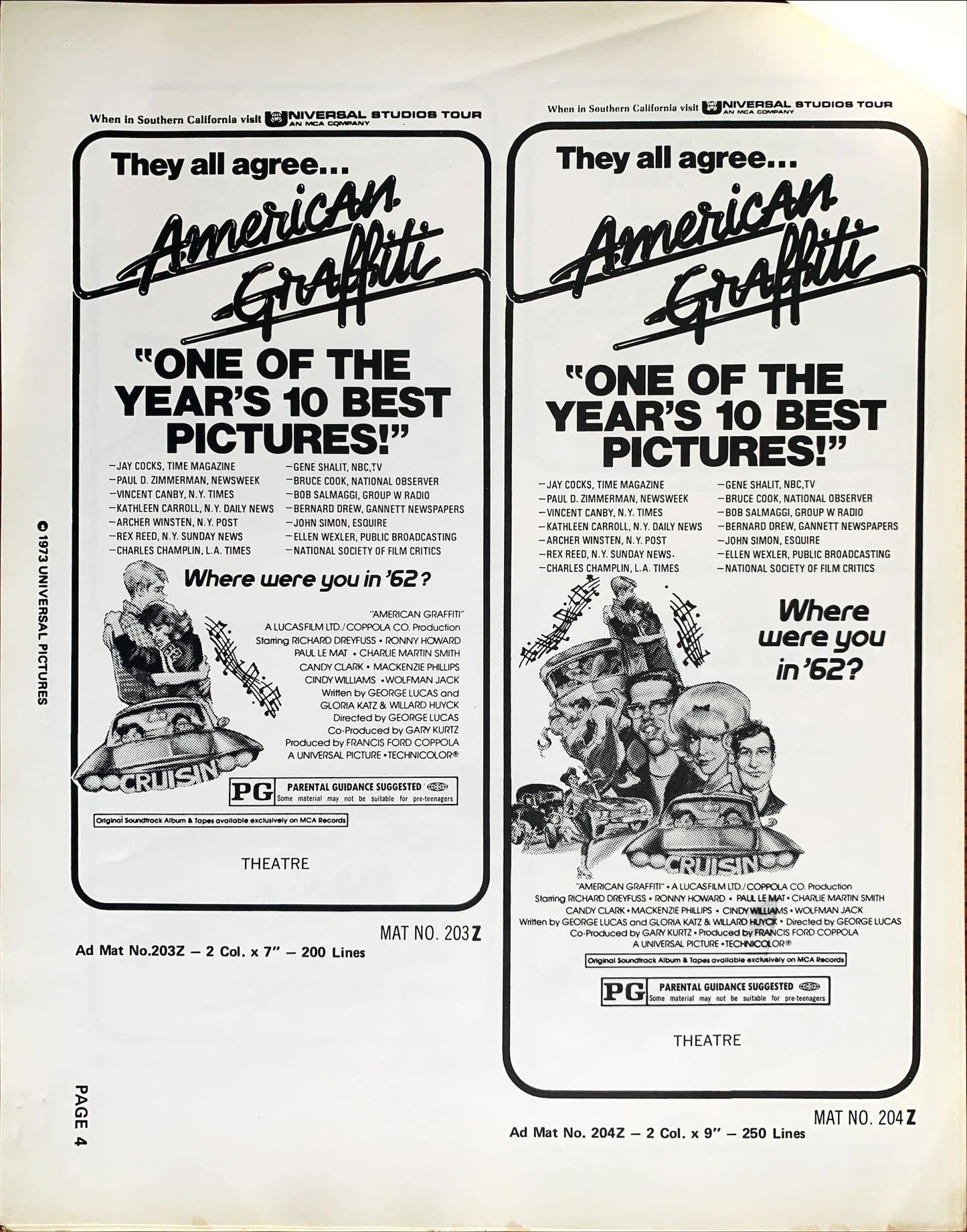 American Graffitti (1973) Pressbook