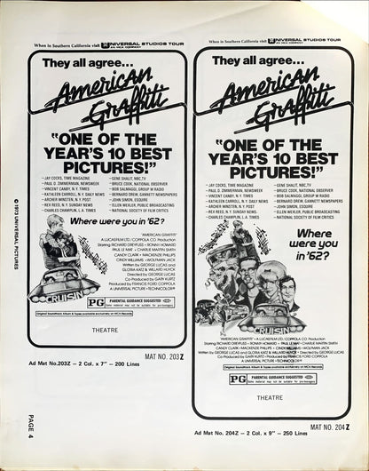American Graffitti (1973) Pressbook