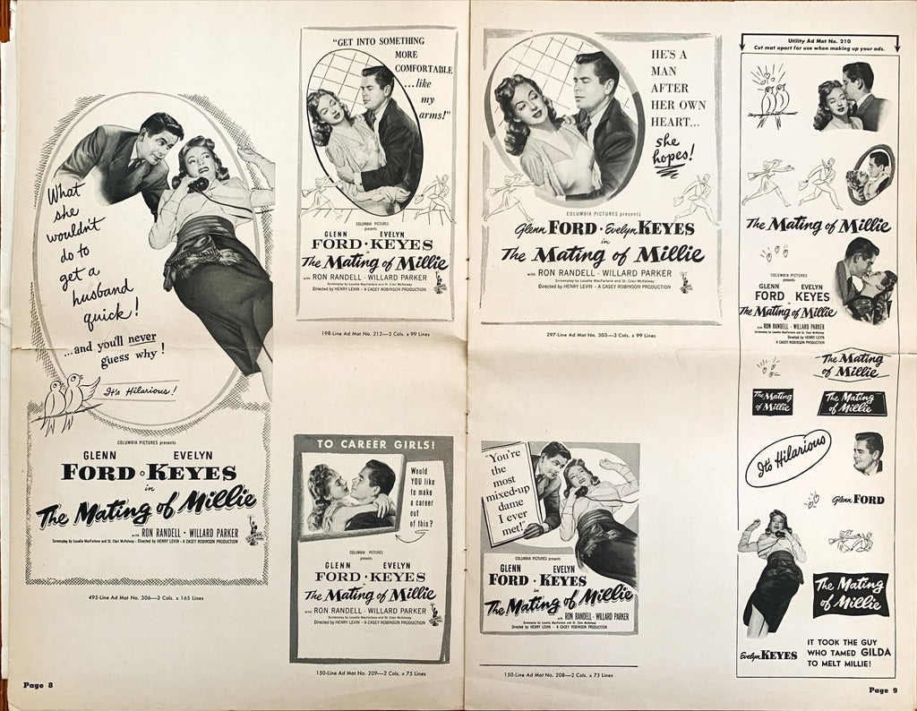 The Mating of Millie, pressbook '47 Glenn Ford