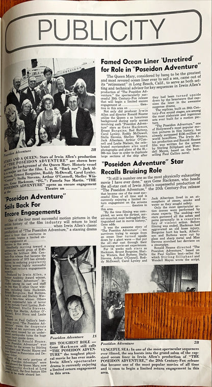 #617 POSEIDON ADVENTURE pressbook '72 Gene Hackman