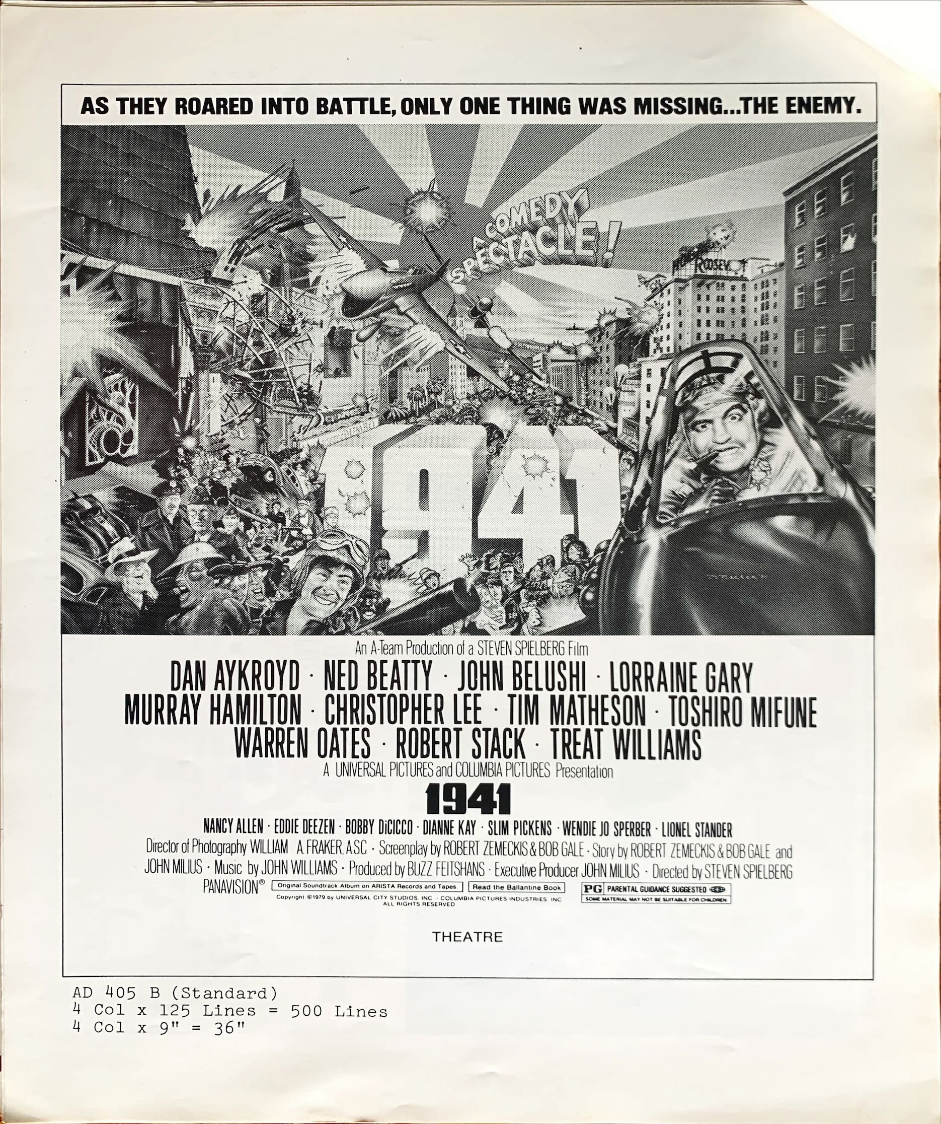 #613 -1941 pressbook '79 Steven Spielberg