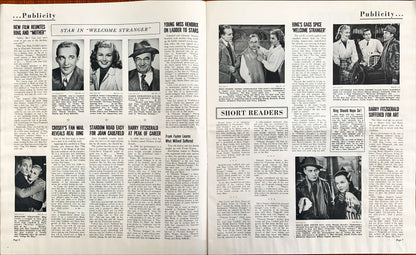 #603 WELCOME STRANGER pressbook '47 Bing Crosby