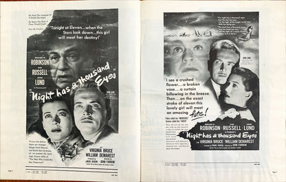 Night Has a Thousand Eyes (1948) Pressbook
