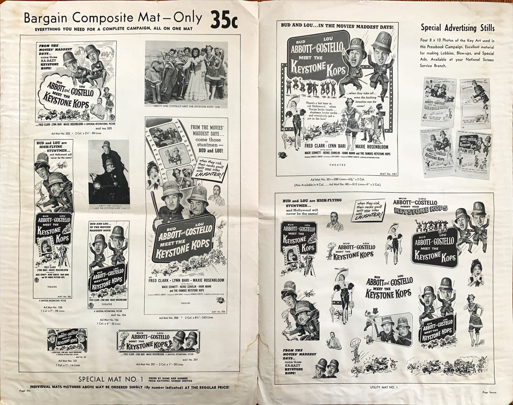 Abbott and Costello Meet the Keystone Kops, pressbook 1955