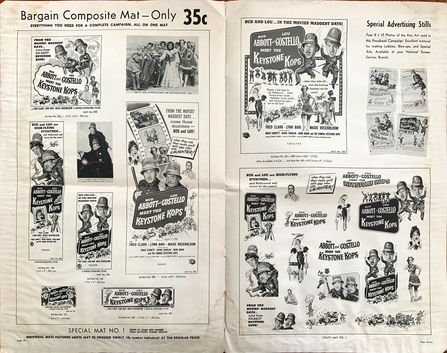 Abbott and Costello Meet the Keystone Kops, pressbook 1955