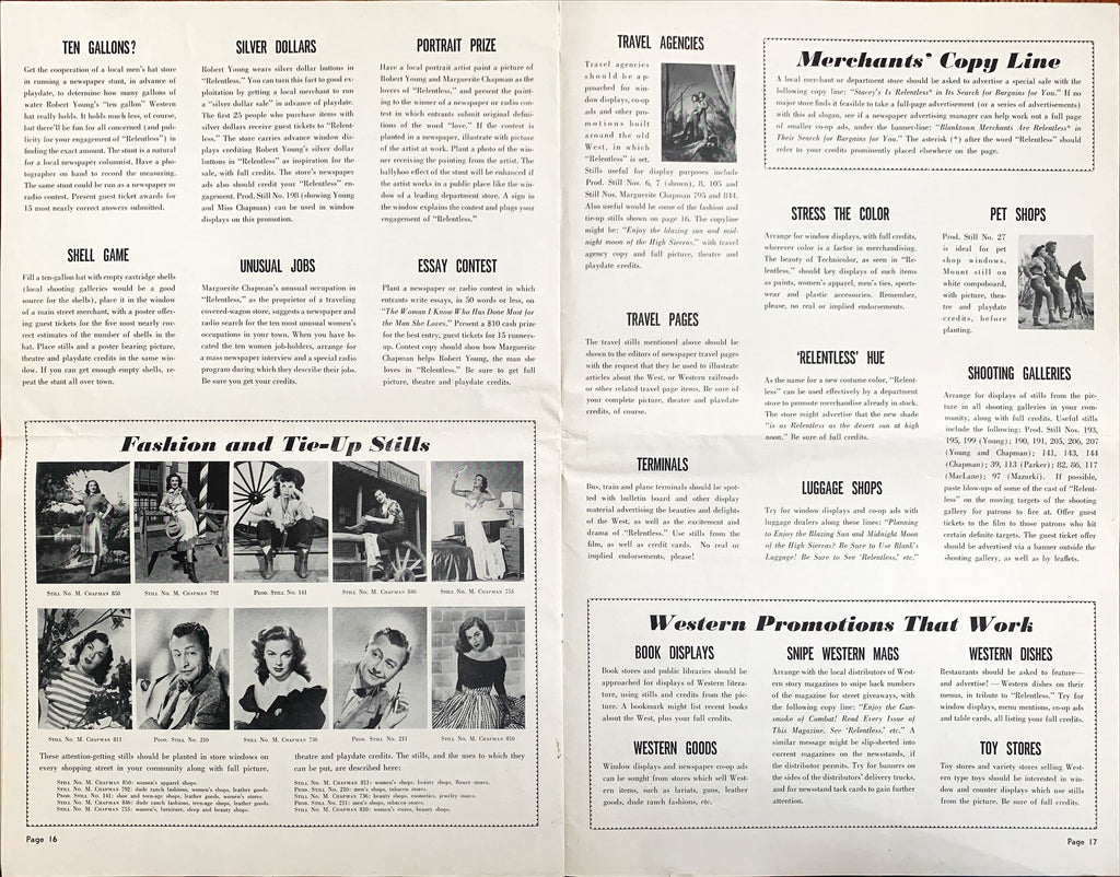 Relentless, Original Vintage pressbook 1948 Robert Young