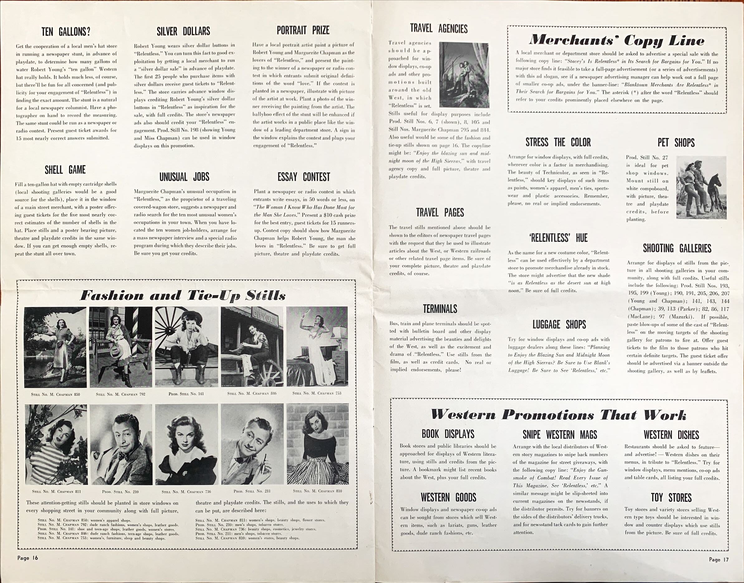 Relentless, Original Vintage pressbook 1948 Robert Young