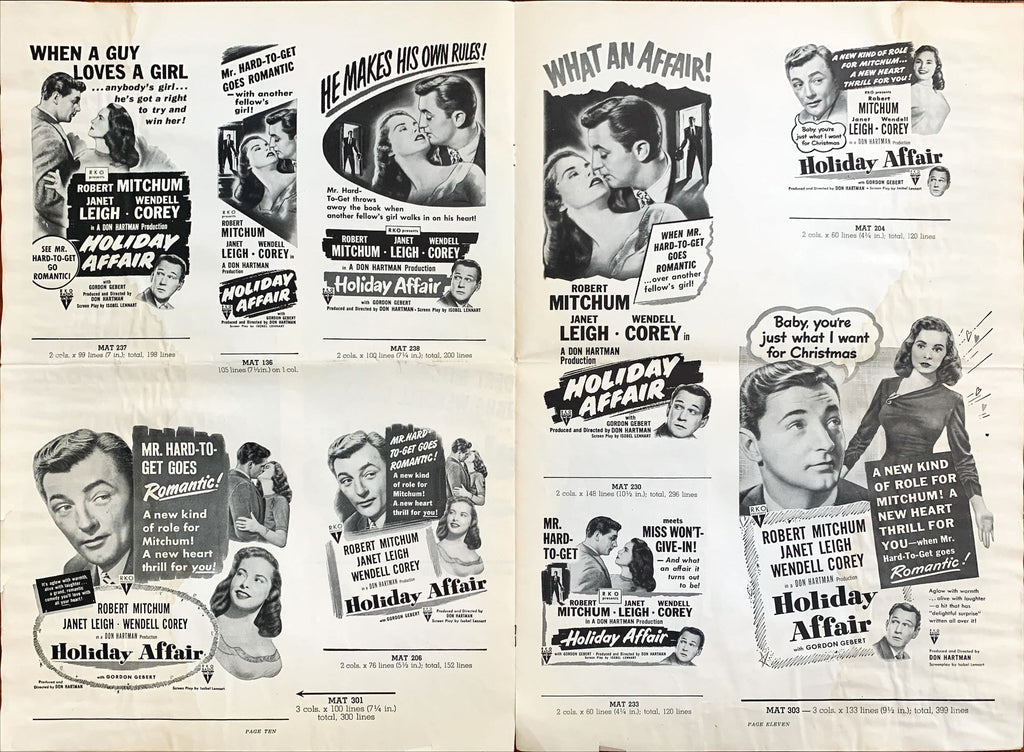 Holiday Affair (1949) Pressbook