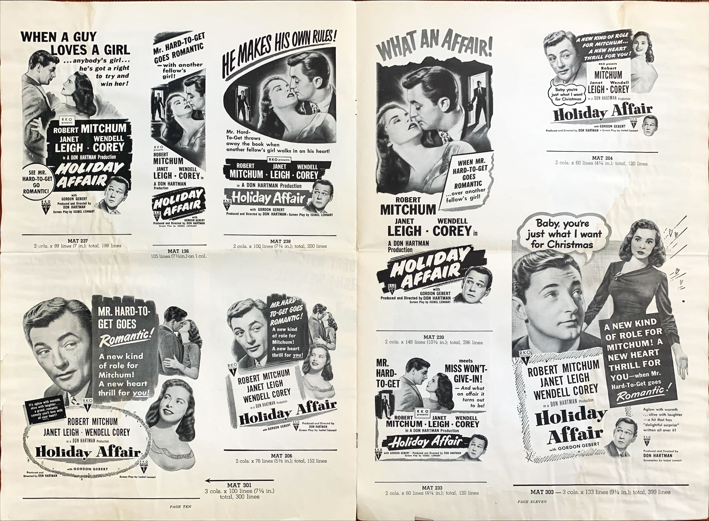 Holiday Affair (1949) Pressbook
