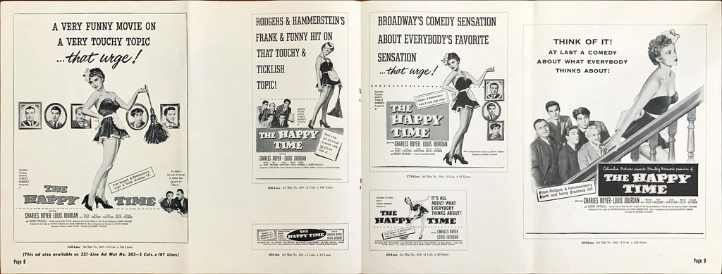 The Happy Time,  pressbook '52 Charles Boyer, Louis Jourdan