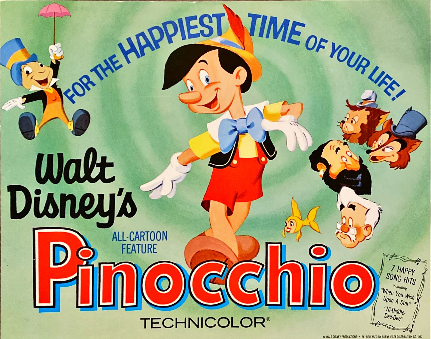 #A-57 Pinocchio Lobby Cards x5 Disney - PosterCollectors.xyz