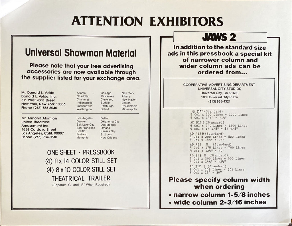 #219 JAWS 2 pressbook '78 - PosterCollectors.xyz