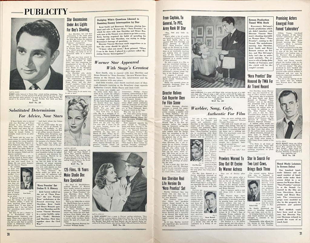 Nora Prentiss (1947) Pressbook - Ann Sheridan