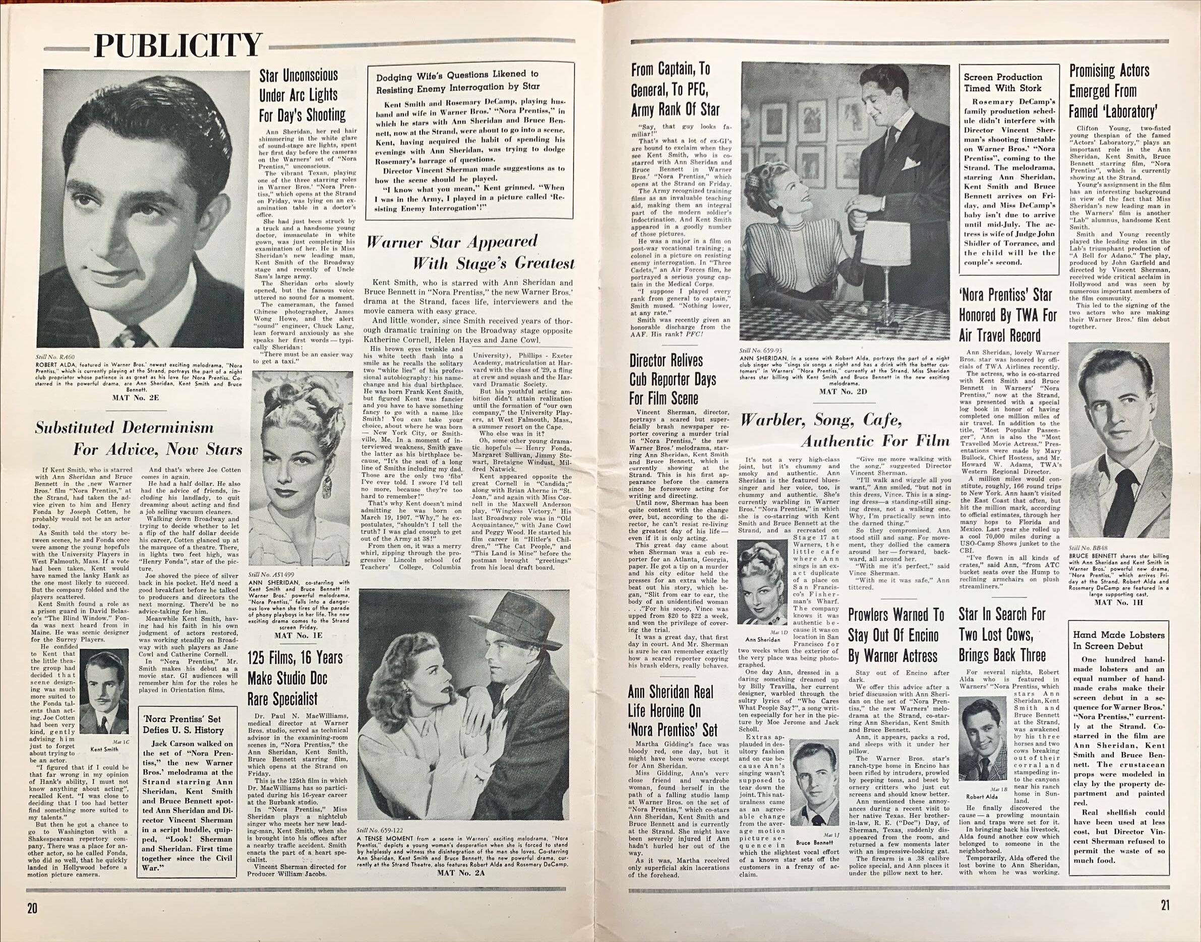 Nora Prentiss (1947) Pressbook - Ann Sheridan