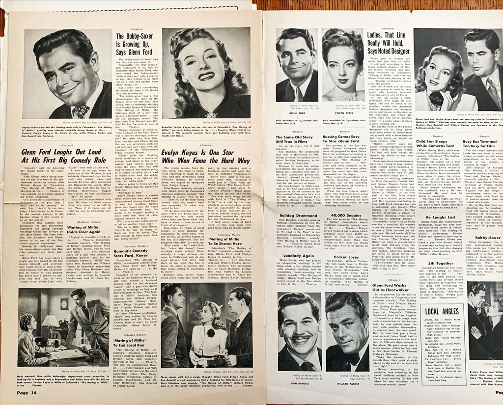 The Mating of Millie, pressbook '47 Glenn Ford