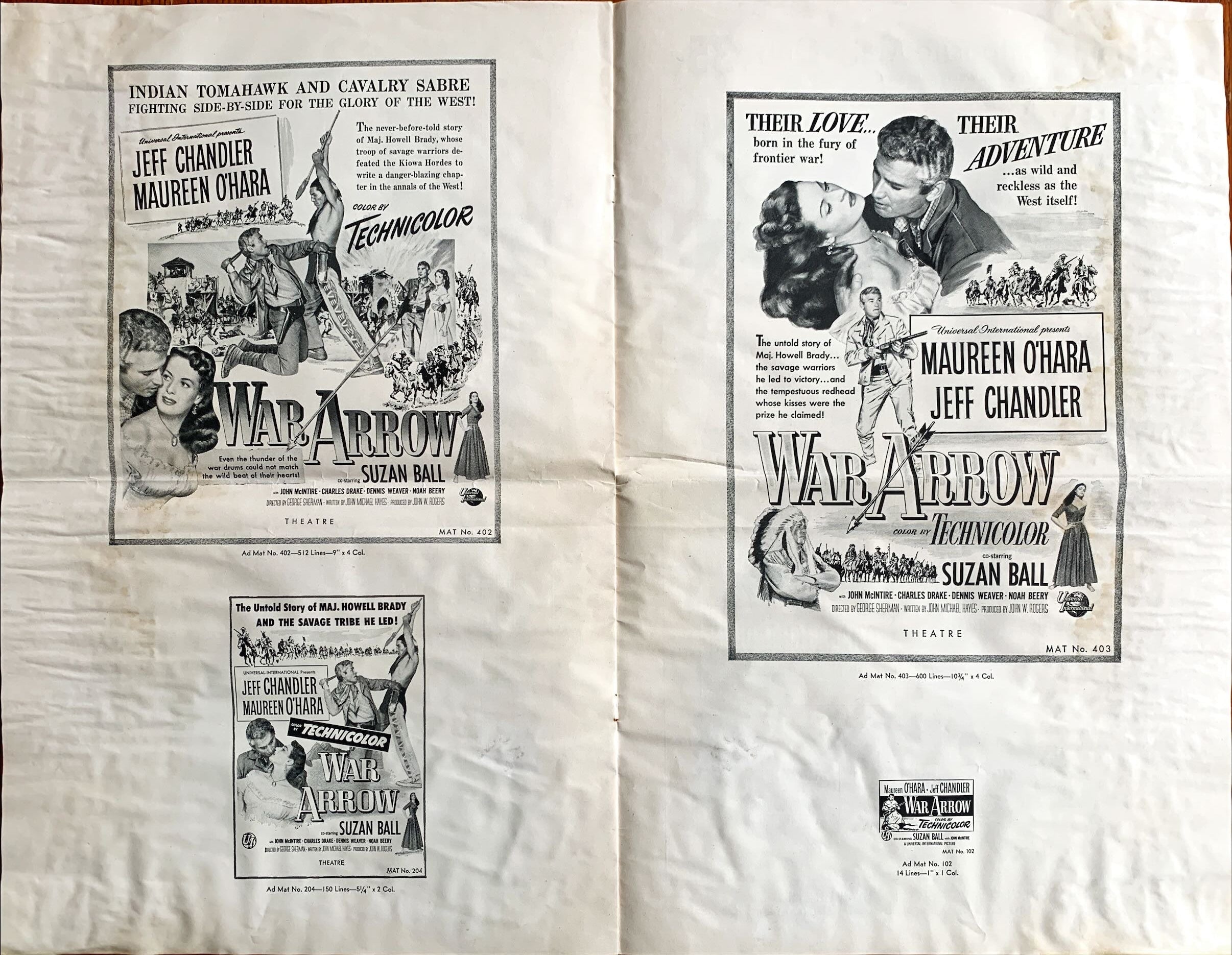 War Arrow,  Pressbook 1954