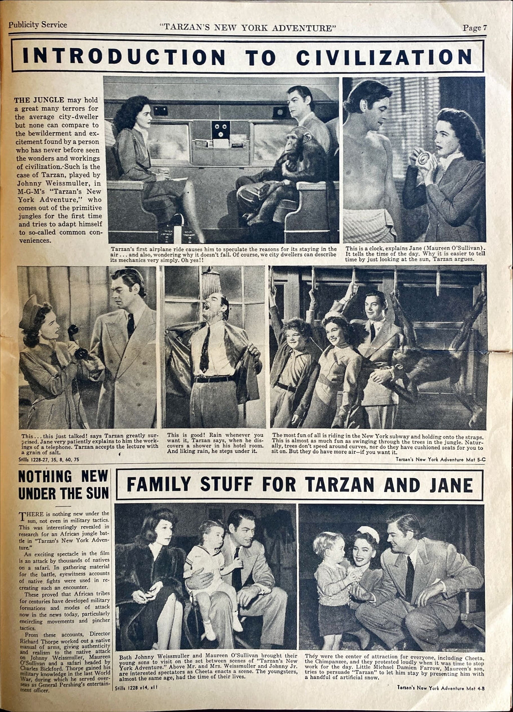 (259)TARZAN'S NEW YORK ADVENTURE pressbook 1942 - PosterCollectors.xyz