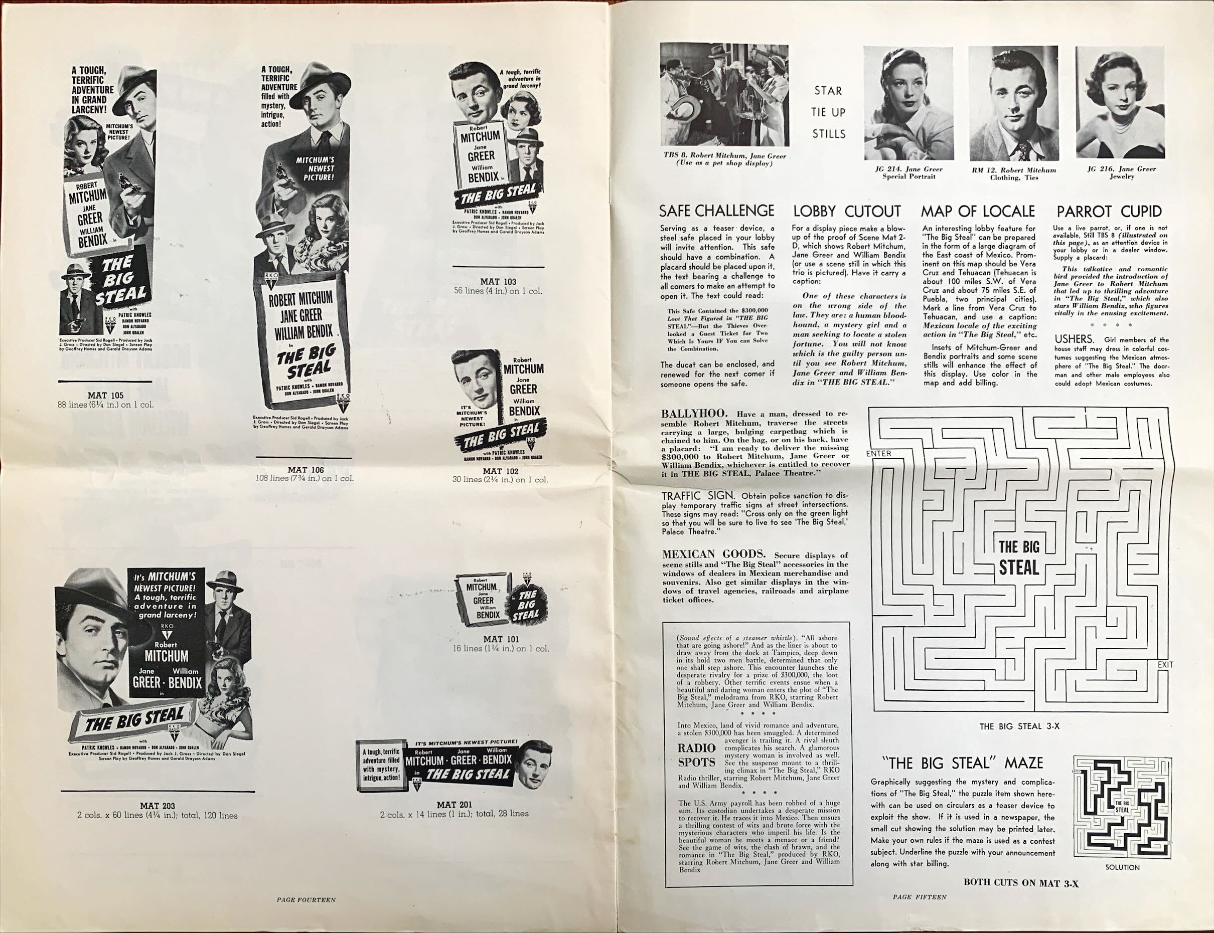 Big Steal (1949) Pressbook