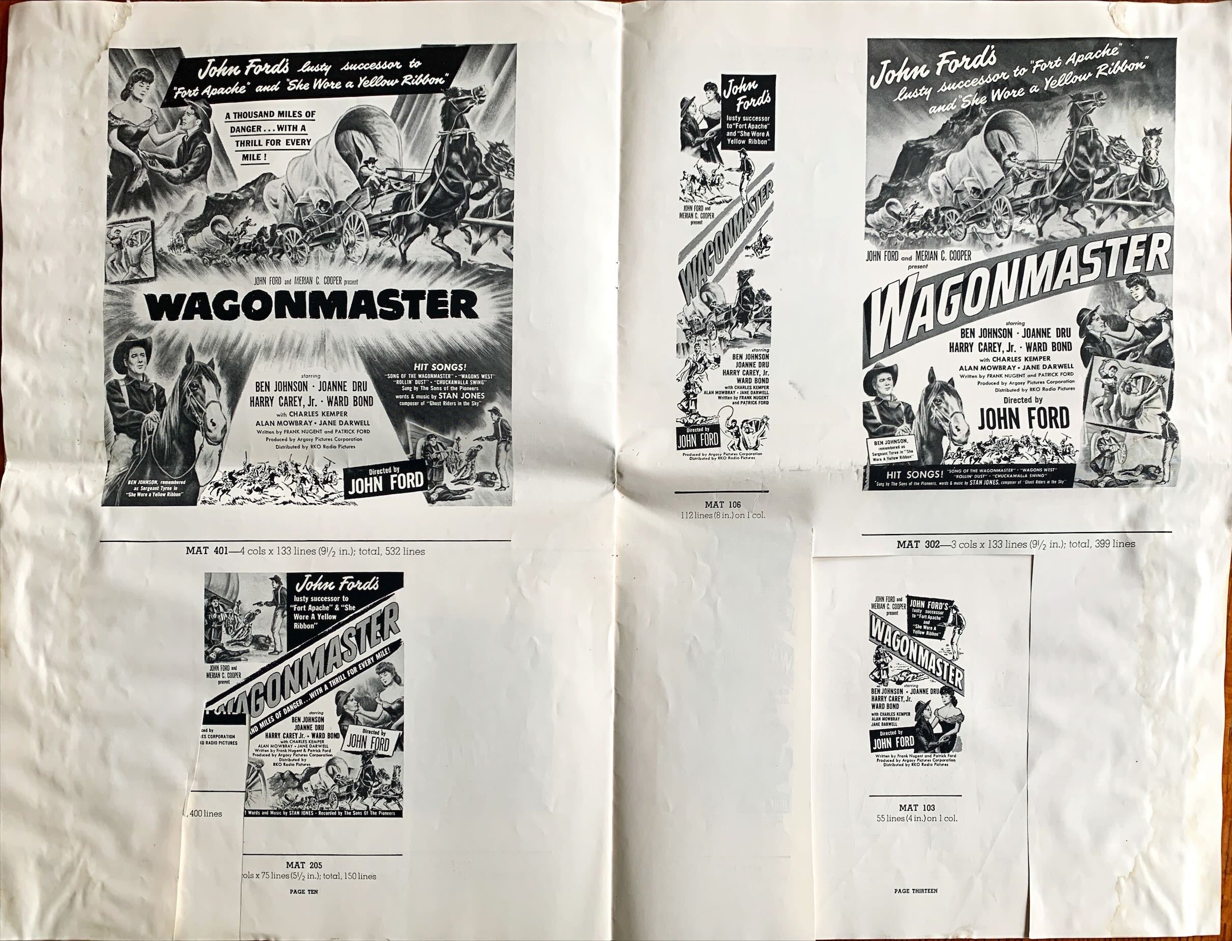 Wagon Master (1950) Pressbook - John Ford