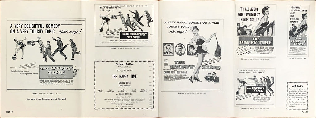 The Happy Time,  pressbook '52 Charles Boyer, Louis Jourdan