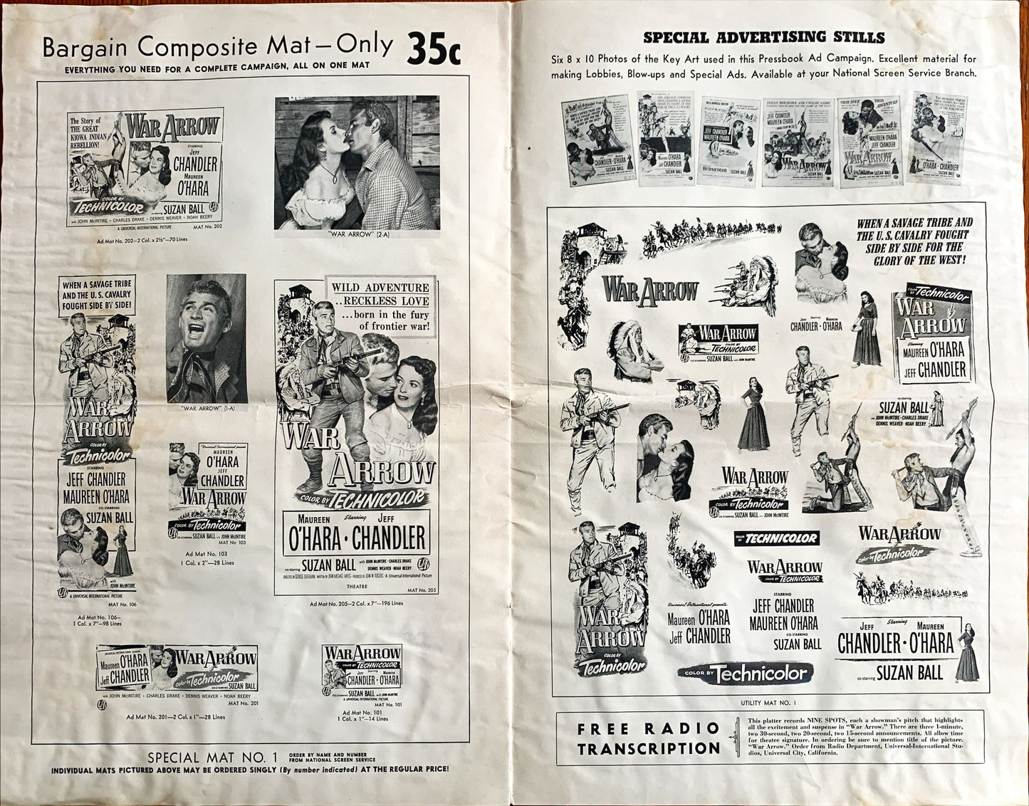 War Arrow,  Pressbook 1954