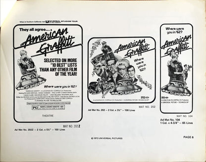 American Graffitti (1973) Pressbook