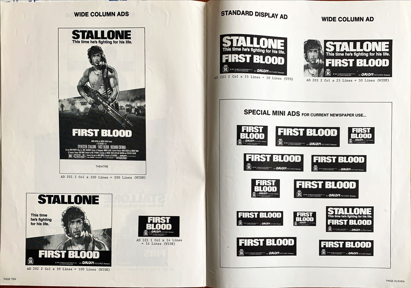 First Blood,  Pressbook 1982 Sylvester Stallone