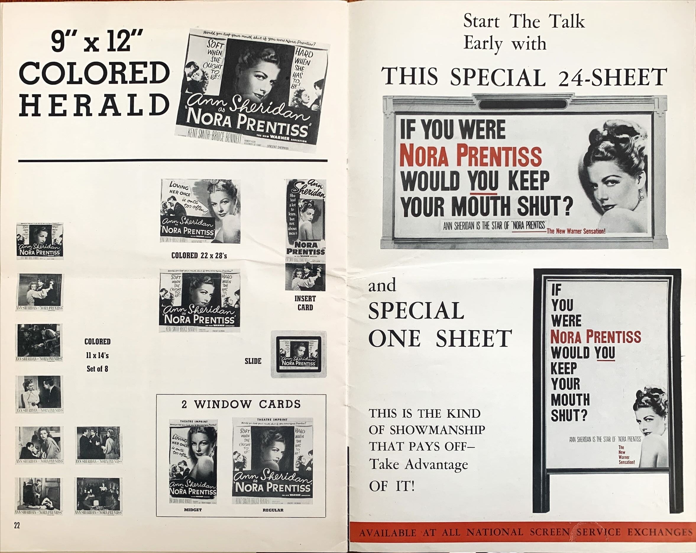 Nora Prentiss (1947) Pressbook - Ann Sheridan