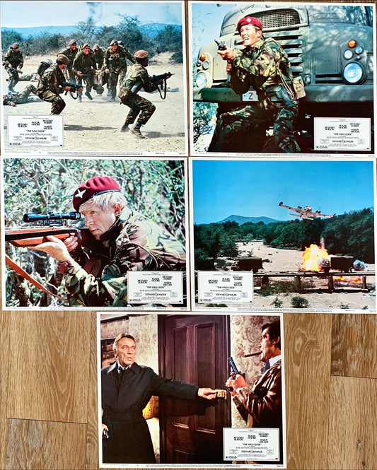 Wild Geese (1978) 5x Lobby Cards - Roger Moore