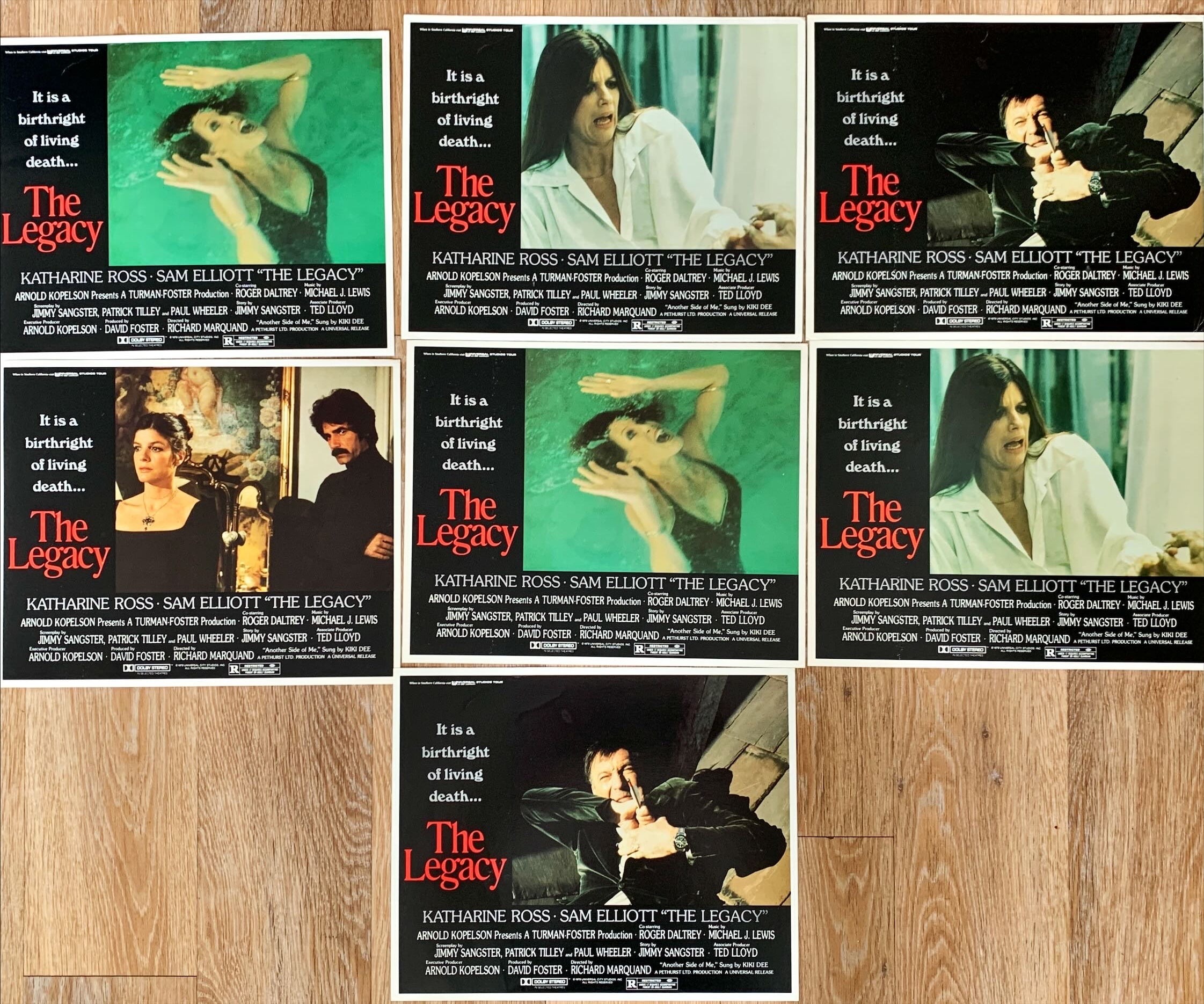 The Legacy,  7 Lobby Cards '79 Katharine Ross