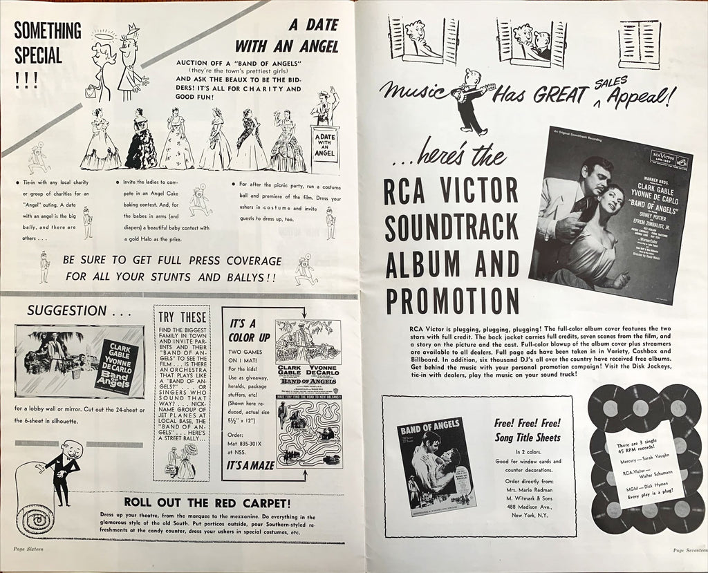 Band of Angels,  pressbook '57 Clark Gable