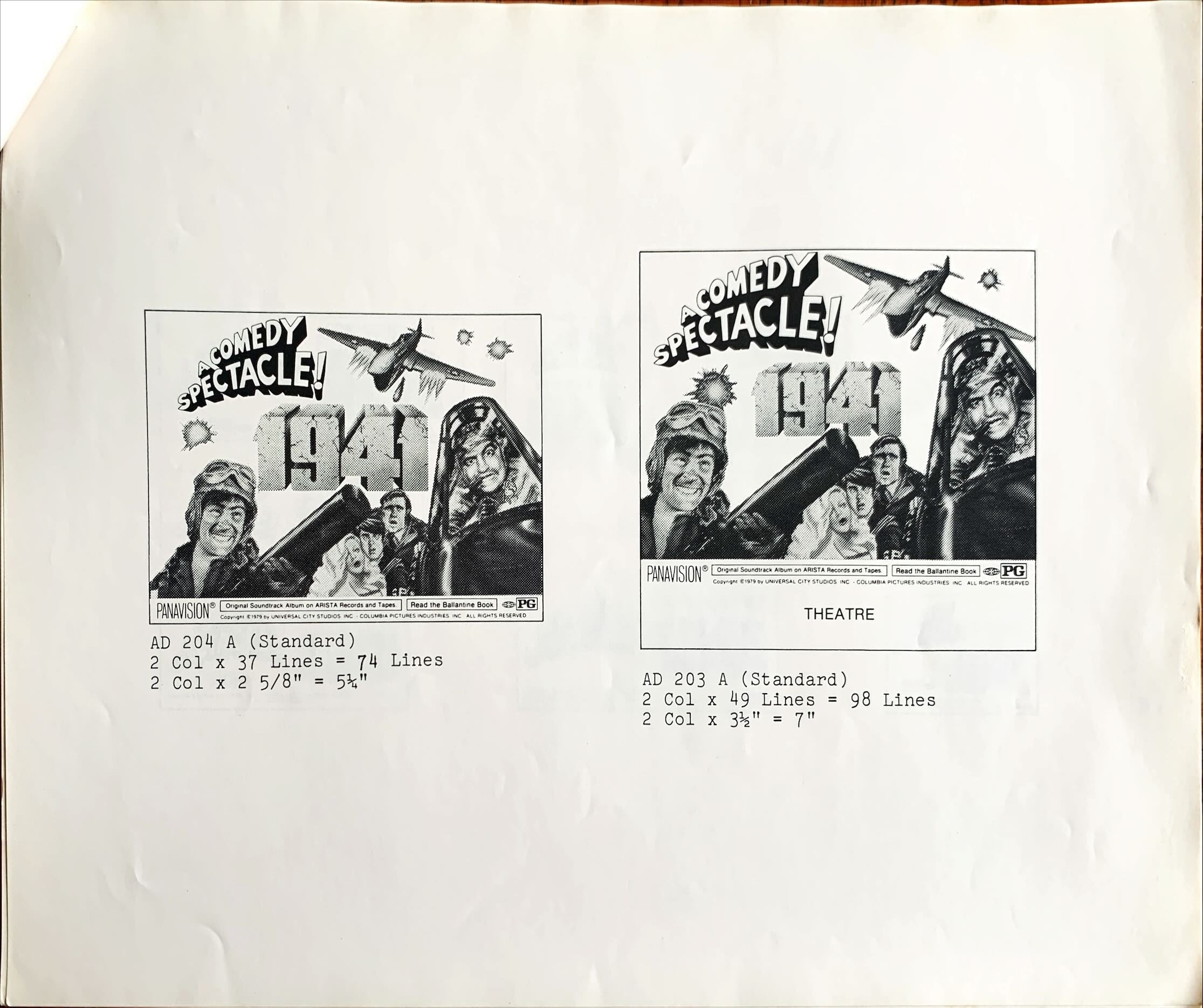 #613 -1941 pressbook '79 Steven Spielberg