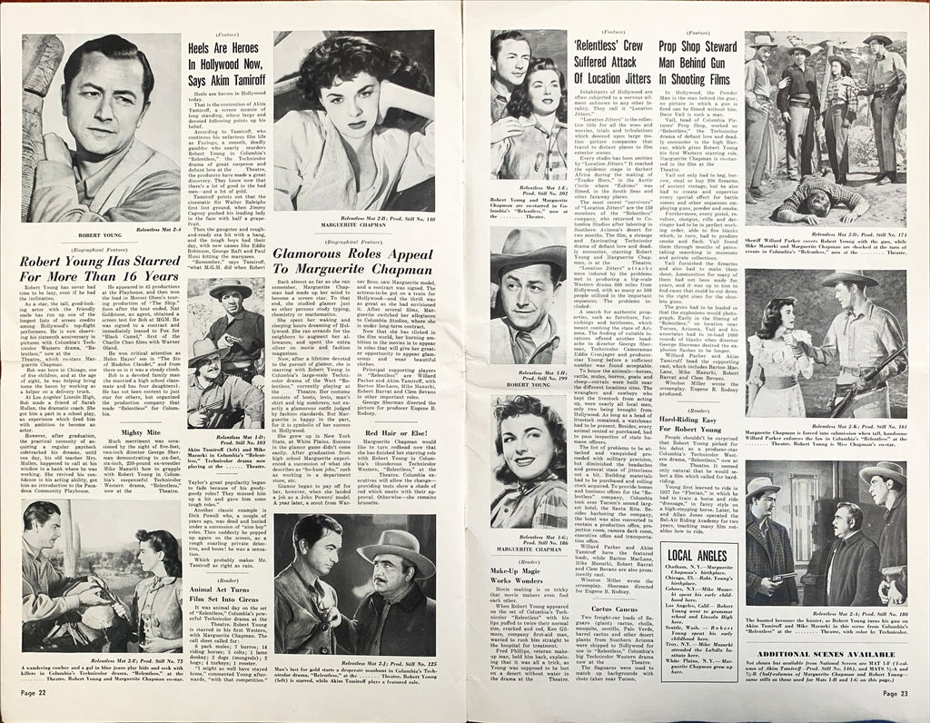 Relentless, Original Vintage pressbook 1948 Robert Young