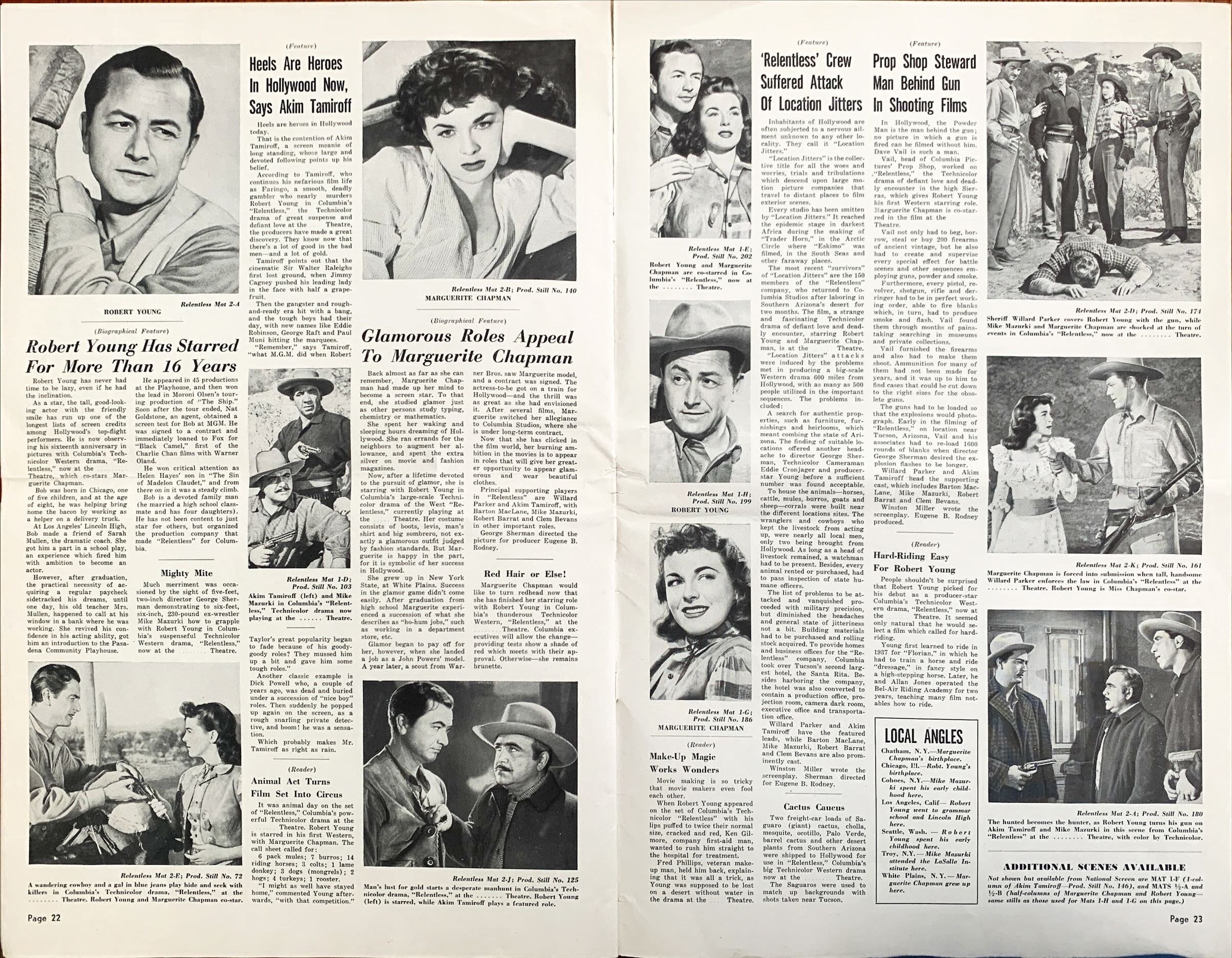 Relentless, Original Vintage pressbook 1948 Robert Young