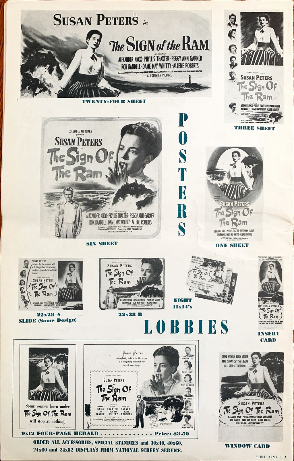 Sign of the Ram, Pressboook '48 John Sturges