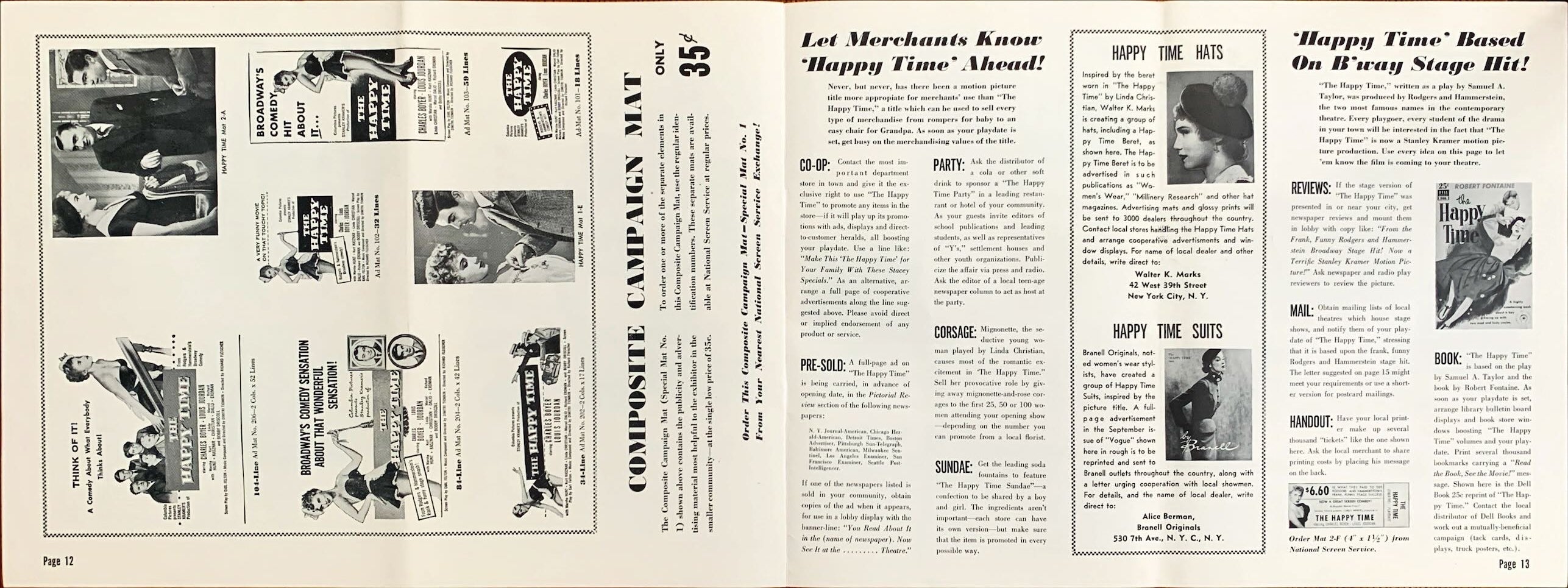 The Happy Time,  pressbook '52 Charles Boyer, Louis Jourdan