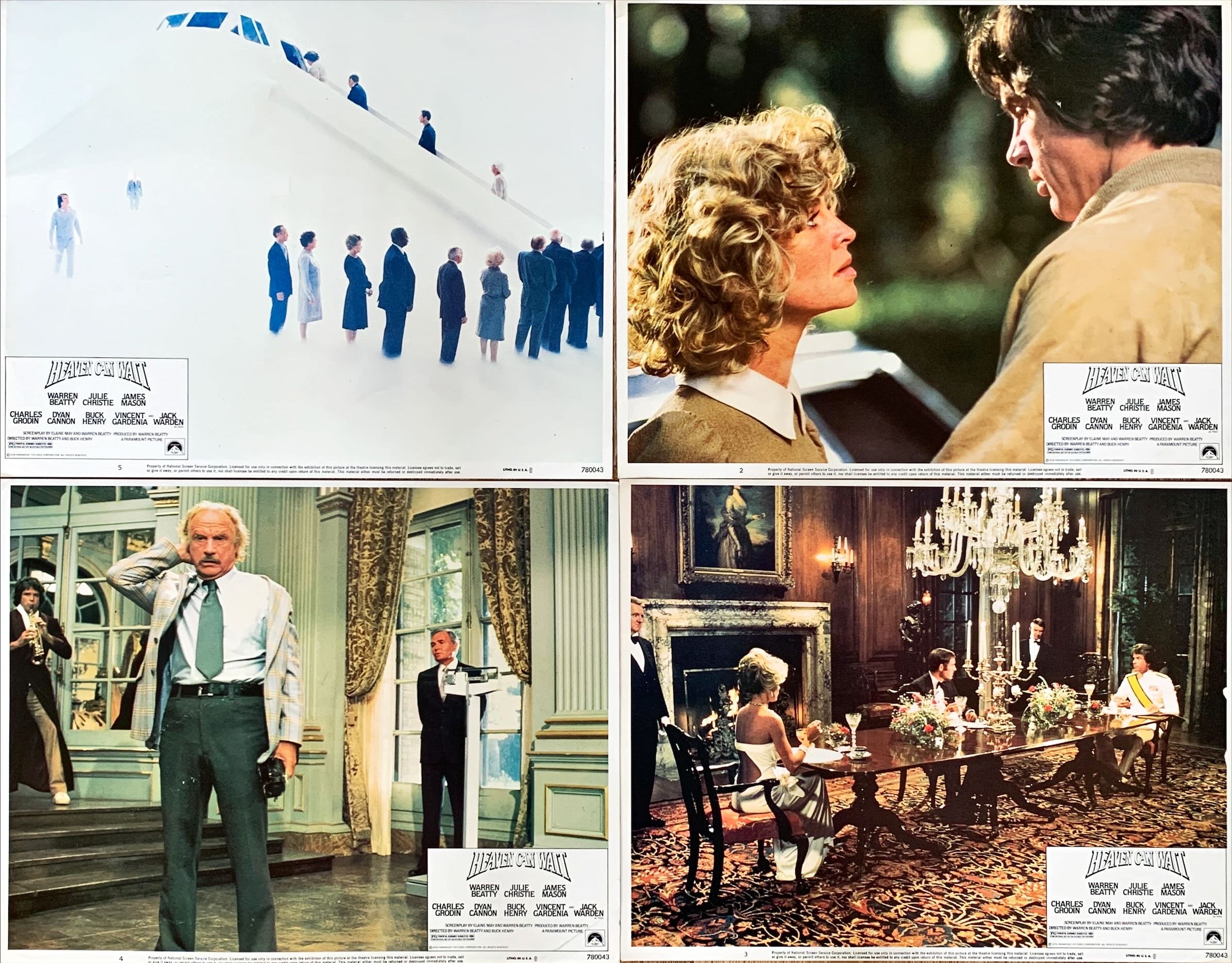 #698 HEAVEN CAN WAIT 4 Lobby Cards 1978 -Warren Beatty